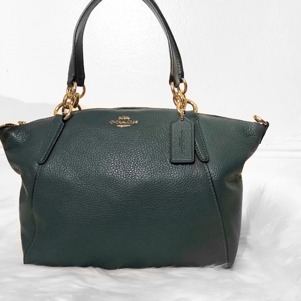 Coach Peeble Leather Small Kelsey Satchel Bag